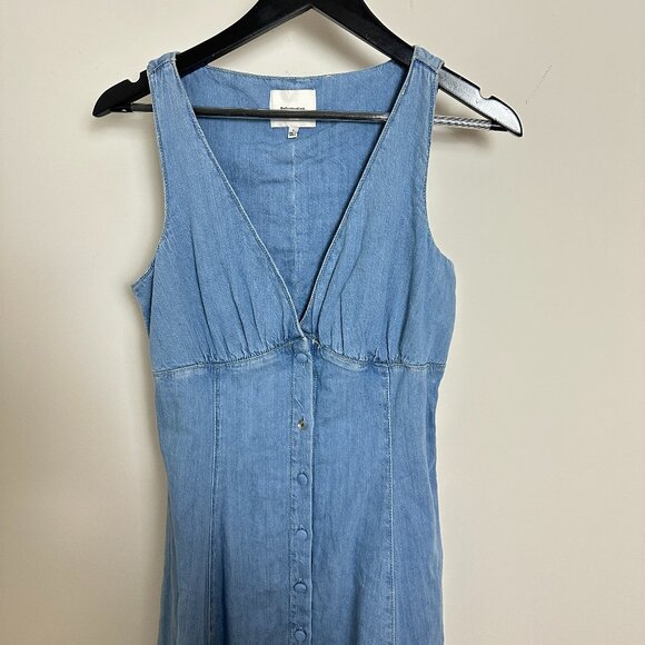 REFORMATION Sebastien Denim Midi Dress in Savannah Size US 6 NWT - Picture 4 of 12